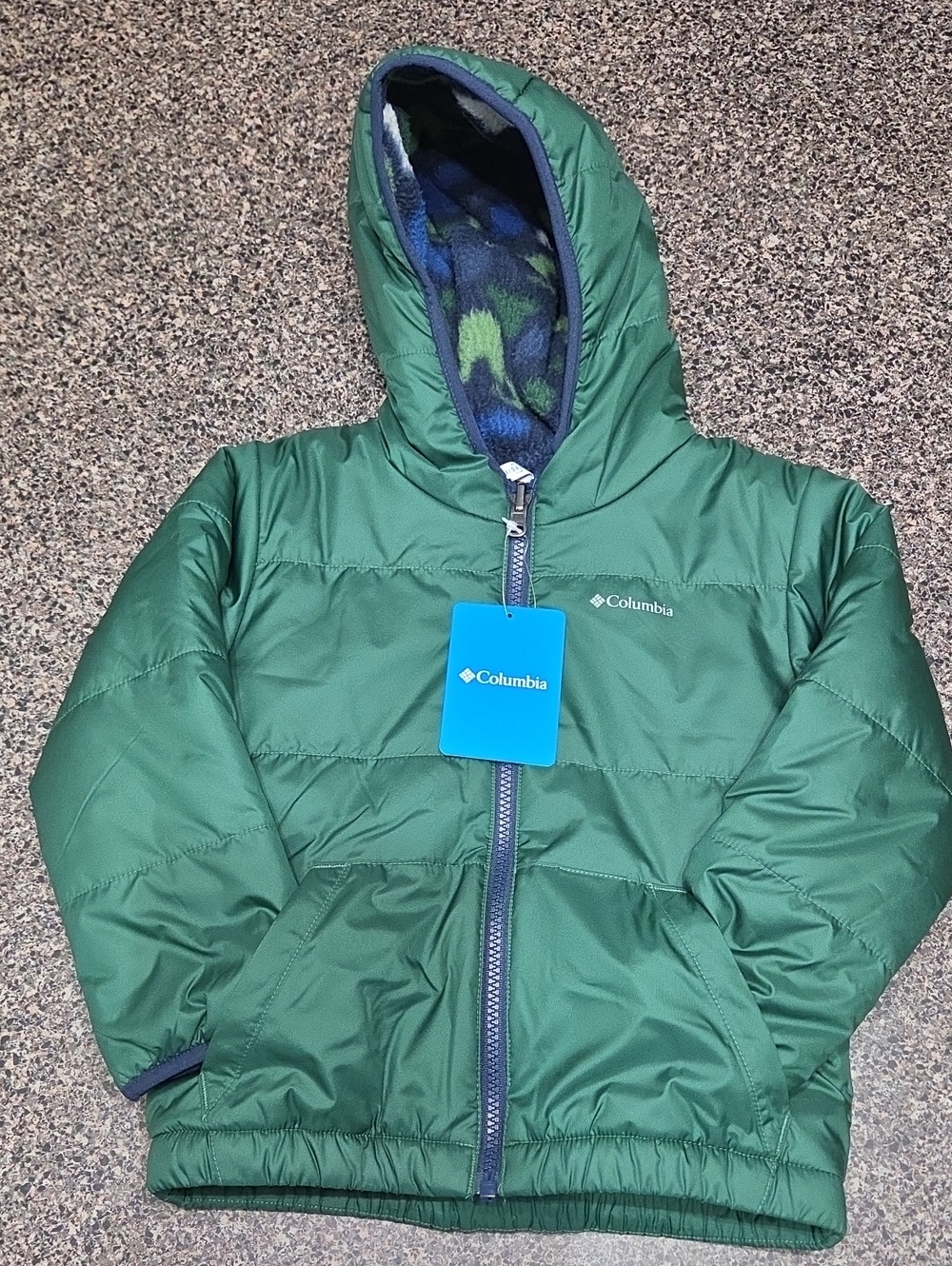 Columbia Green Hooded Puffer Coat